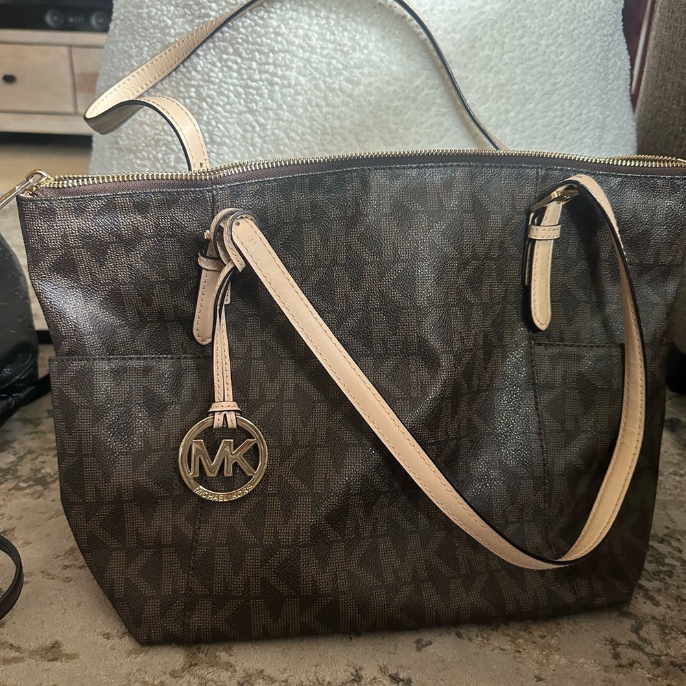 Michael Kors Brown and Tan Signature Tote